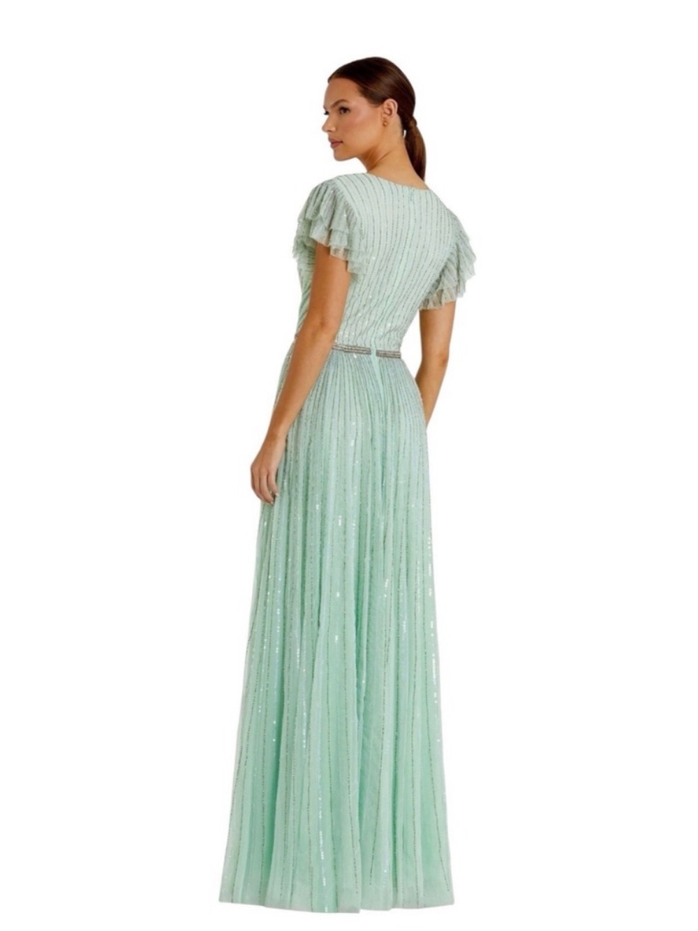 Mac Duggal 5502 Sequin Flutter Sleeve A-Line
Formal Gown Size 8 $698 - Picture 3 of 8